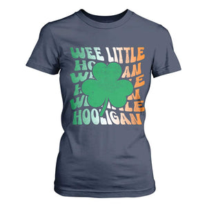 Funny St Patricks Day T Shirt For Women Wee Little Hooligan Funny Leprechaun Kids Boys Girls TS02 Navy Print Your Wear
