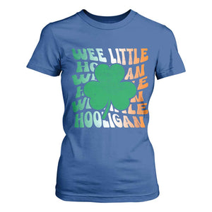 Funny St Patricks Day T Shirt For Women Wee Little Hooligan Funny Leprechaun Kids Boys Girls TS02 Royal Blue Print Your Wear