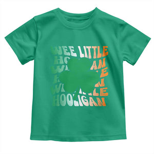 Funny St Patricks Day Toddler T Shirt Wee Little Hooligan Funny Leprechaun Kids Boys Girls TS02 Irish Green Print Your Wear