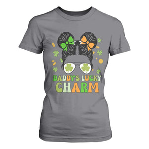 Funny St Patricks Day Kid T Shirt For Women Mommy's Lucky Charm Cute Little Bun Girls TS02 Charcoal Print Your Wear