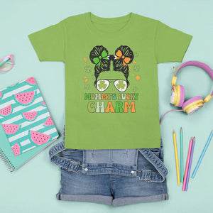 Funny St. Patricks Day Kid T Shirt For Kid Daddy's Lucky Charm Cute Little Bun Girls TS02 Lime Printyourwear