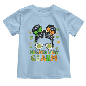 Funny St Patricks Day Kid Toddler T Shirt Daddy's Lucky Charm Cute Little Bun Girls TS02 Light Blue Print Your Wear