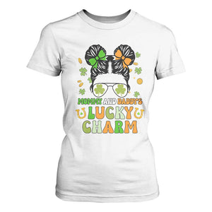 Funny St Patricks Day Kid T Shirt For Women Mommy And Daddy's Lucky Charm Little Bun TS02 White Print Your Wear