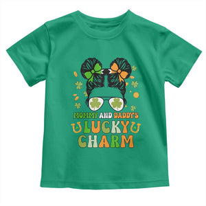 Funny St Patricks Day Kid Toddler T Shirt Mommy And Daddy's Lucky Charm Little Bun TS02 Irish Green Print Your Wear