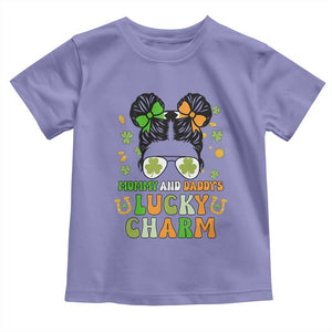 Funny St Patricks Day Kid Toddler T Shirt Mommy And Daddy's Lucky Charm Little Bun TS02 Violet Print Your Wear
