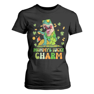 Funny St Patricks Day Kid T Shirt For Women Daddy's Lucky Charm Cute Dinosaur Boys Kids TS02 Black Print Your Wear