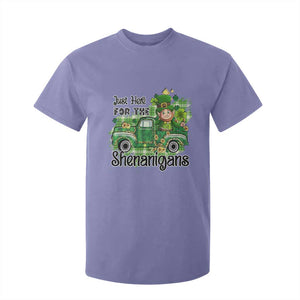 Funny St Patricks Day T Shirt For Kid Just Here For The Shenanigans Truck of Shamrock TS02 Violet Print Your Wear