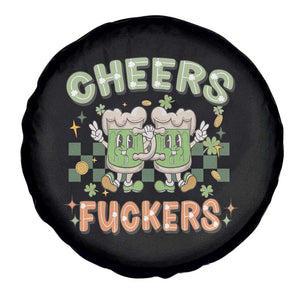 Funny St Patricks Day Drinking Spare Tire Cover Retro Cheers Fuckers Beer Lovers TS02 Print Your Wear