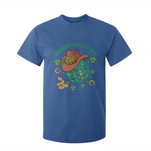 Funny St Patricks Cowboy T Shirt For Kid Howdy Go Lucky Retro Disco Western Life TS02 Royal Blue Print Your Wear