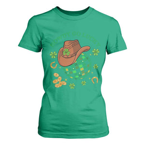 Funny St Patricks Cowboy T Shirt For Women Howdy Go Lucky Retro Disco Western Life TS02 Irish Green Print Your Wear