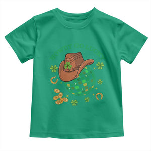 Funny St Patricks Cowboy Toddler T Shirt Howdy Go Lucky Retro Disco Western Life TS02 Irish Green Print Your Wear