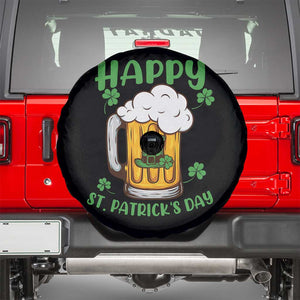 Funny St Patricks Day Drinking Spare Tire Cover Happy Paddy's Patty's Day Beer Lover TS02 Black Print Your Wear