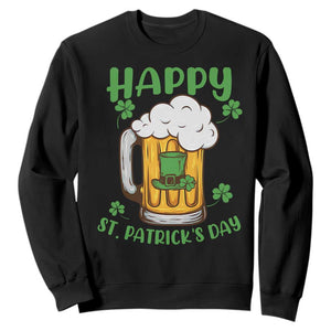 Funny St. Patricks Day Drinking Sweatshirt Happy Paddy's Patty's Day Beer Lover TS02 Black Printyourwear