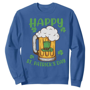 Funny St. Patricks Day Drinking Sweatshirt Happy Paddy's Patty's Day Beer Lover TS02 Royal Blue Printyourwear