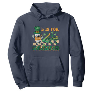 Funny Nurse St. Patricks Day Hoodie Retro L is for Lorazepam Nursing Life TS02 Navy Printyourwear