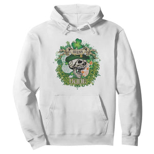 Irish Skull Hoodie Irish Dude Sugar Skull St Patricks Day Leprechaun TS02 White Printyourwear