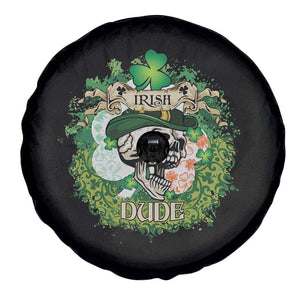 Irish Skull Spare Tire Cover Irish Dude Sugar Skull St Patricks Day Leprechaun TS02 Print Your Wear