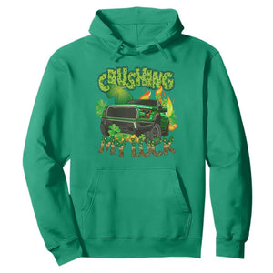 Funny St. Patricks Day Hoodie Crushing My Luck Truck of Shamrocks TS02 Irish Green Printyourwear