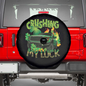 Funny St Patricks Day Spare Tire Cover Crushing My Luck Truck of Shamrocks TS02 Black Print Your Wear