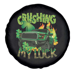 Funny St Patricks Day Spare Tire Cover Crushing My Luck Truck of Shamrocks TS02 Print Your Wear