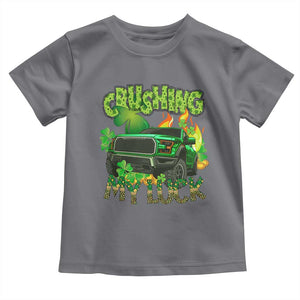 Funny St Patricks Day Toddler T Shirt Crushing My Luck Truck of Shamrocks TS02 Charcoal Print Your Wear