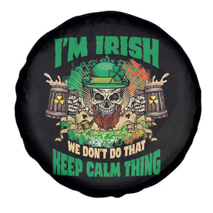 Irish Skull Spare Tire Cover I'm Irish We Don't Do That Keep Calm Thing St Patrick's Day Shamrock TS02 Print Your Wear