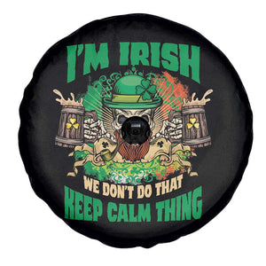 Irish Skull Spare Tire Cover I'm Irish We Don't Do That Keep Calm Thing St Patrick's Day Shamrock TS02 Print Your Wear