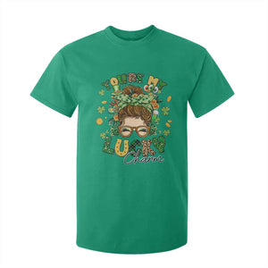 Funny St Patricks Day T Shirt For Kid You Are My Lucky Charm Shamrock Messy Bun TS02 Irish Green Print Your Wear