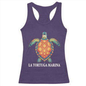 La Tortuga Marina Racerback Tank Top Sea Turtle Gulf Of Mexico Forever TS02 Purple Print Your Wear