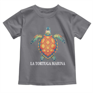 La Tortuga Marina Toddler T Shirt Sea Turtle Gulf Of Mexico Forever TS02 Charcoal Print Your Wear