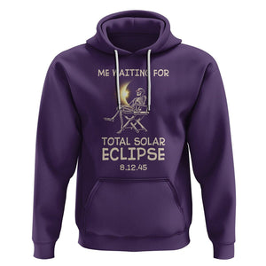 Me Waiting For Total Solar Eclipse 2045 Hoodie Funny Skeleton American Totality TS02 Purple Printyourwear