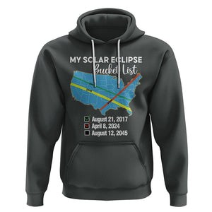 Total Solar Eclipse 2045 Hoodie My Totality Bucket List 2017 2024 2045 Tour Map TS02 Dark Heather Printyourwear