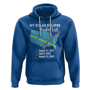 Total Solar Eclipse 2045 Hoodie My Totality Bucket List 2017 2024 2045 Tour Map TS02 Royal Blue Printyourwear