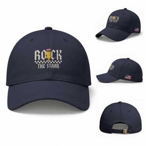 Rock The STAAR Day Baseball Cap Texas Teacher Student Motivational Testing TS02 Baseball Cap Universal Fit Navy Print Your Wear