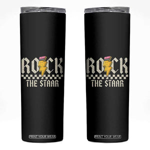 Rock The STAAR Day Skinny Tumbler Texas Teacher Student Motivational Testing TS02 Black Print Your Wear