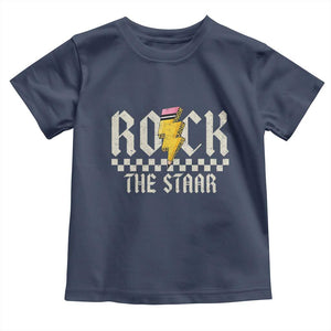 Rock The STAAR Day Toddler T Shirt Texas Teacher Student Motivational Testing TS02 Navy Print Your Wear