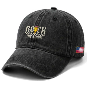 Rock The STAAR Day Washed Cotton Baseball Cap Texas Teacher Student Motivational Testing TS02 Print Your Wear