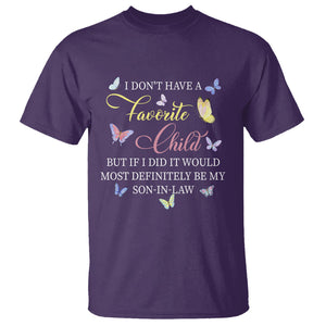 Son In Law T Shirt My Favorite Child Most Definitely My Son-In-Law Funny Retro TS02 Purple Printyourwear
