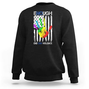 Gun Violence Awareness Sweatshirt Enough End Gun Violence Protect Our Children Orange Mom Dad TS02 Black Printyourwear