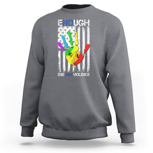 Gun Violence Awareness Sweatshirt Enough End Gun Violence Protect Our Children Orange Mom Dad TS02 Charcoal Printyourwear