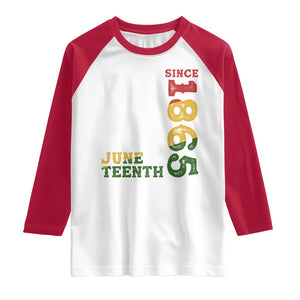 Juneteenth Since 1865 Raglan Shirt Freedom Black History Independence Day TS02 White Red Print Your Wear