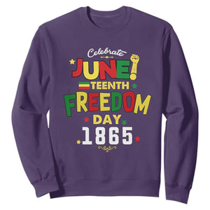 Celebrate Juneteenth 1865 Sweatshirt Black History Independence Day TS02 Purple Print Your Wear