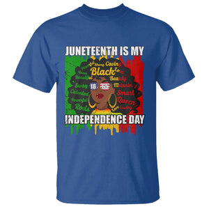 Juneteenth Is My Independence Day T Shirt Since 1865 African American Woman TS02 Royal Blue Print Your Wear