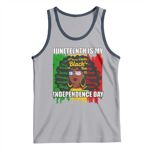 Juneteenth Is My Independence Day Tank Top Since 1865 African American Woman TS02 Athletic Heather Navy Print Your Wear