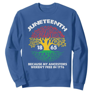 Juneteenth 1865 Sweatshirt Black History African American Roots Pride TS02 Royal Blue Print Your Wear