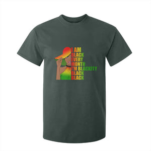 I Am Black Every Month T Shirt For Kid Blackity Slay Woman African Pride TS02 Dark Forest Green Print Your Wear