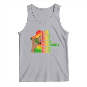 I Am Black Every Month Tank Top Blackity Slay Woman African Pride TS02 Athletic Heather Print Your Wear