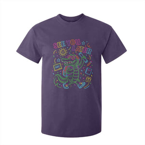 See You Later Alligator Last Day Of School T Shirt For Kid Cute Neon Chalkboard Kindergarten Graduation