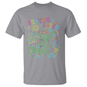 See You Later Alligator Last Day Of School T Shirt Cute Neon Chalkboard Kindergarten Graduation