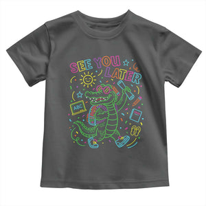 See You Later Alligator Last Day Of School Toddler T Shirt Cute Neon Chalkboard Kindergarten Graduation